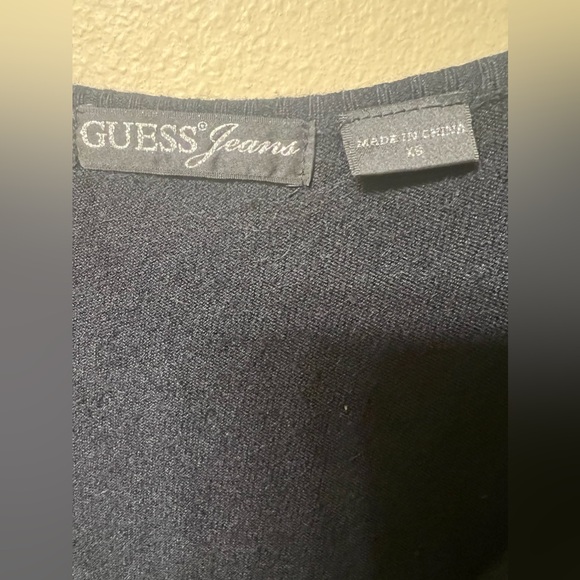 Guess Logo Sequin Black Sweater XSmall - Picture 2 of 4